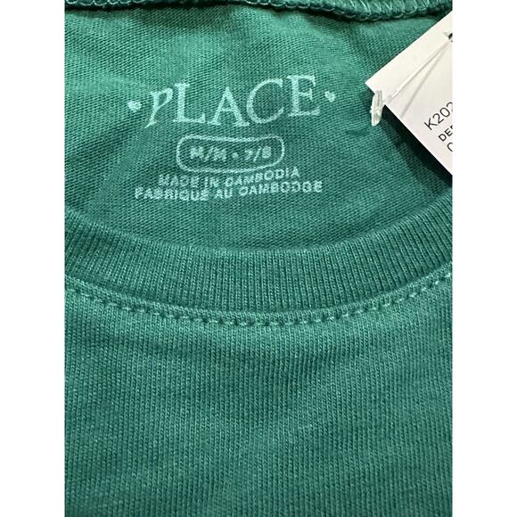 Girls Cat Stocking Graphic Tee - Park Bench Green - Picture 5 of 6